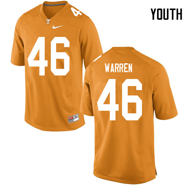 Youth #46 Joshua Warren Tennessee Volunteers College Football Jerseys Sale-Orange